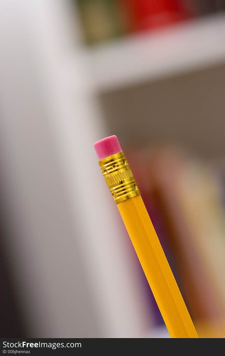 Pencil eraser on office background