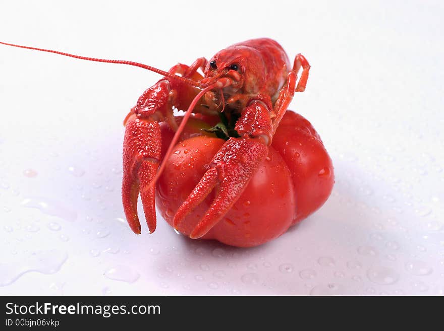 Lobster on a tomato