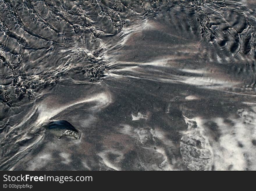 Black sand on a beach, great for background or texture