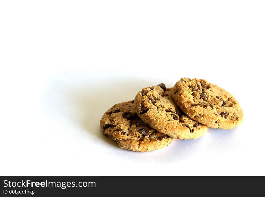 Cookies isolated against a white back ground. Cookies isolated against a white back ground