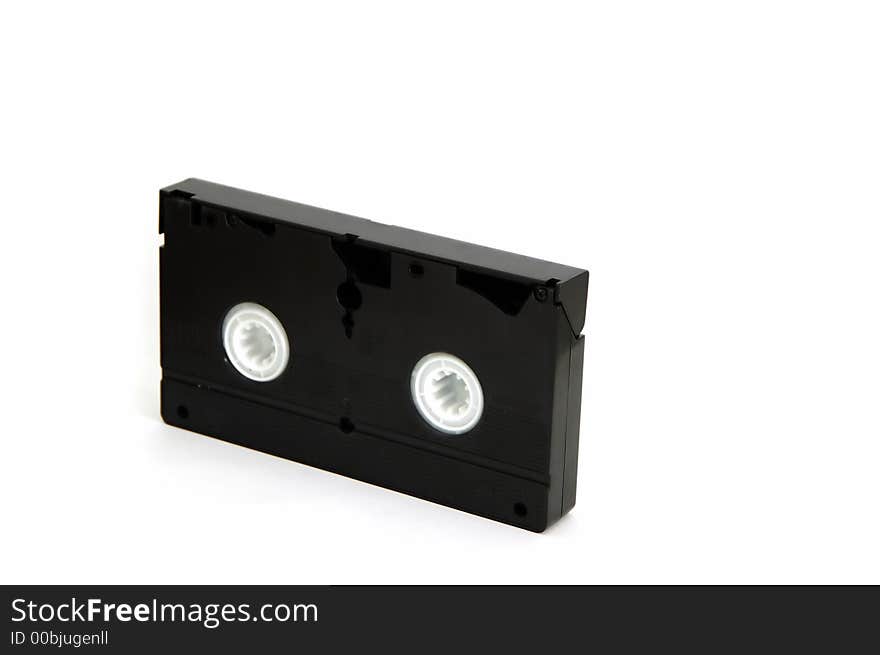 A VHS Tape isolated against a white background