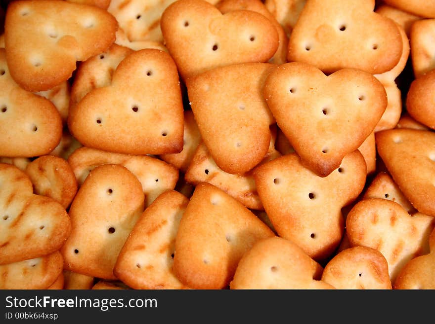 Heart Made Of A Cracker On A Background Of Others Cookies 3