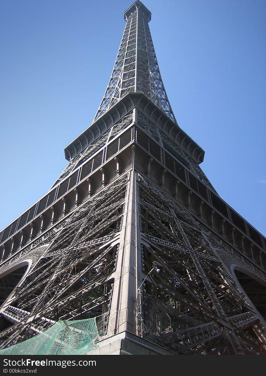 Eiffel tower from unusual angle. Eiffel tower from unusual angle.