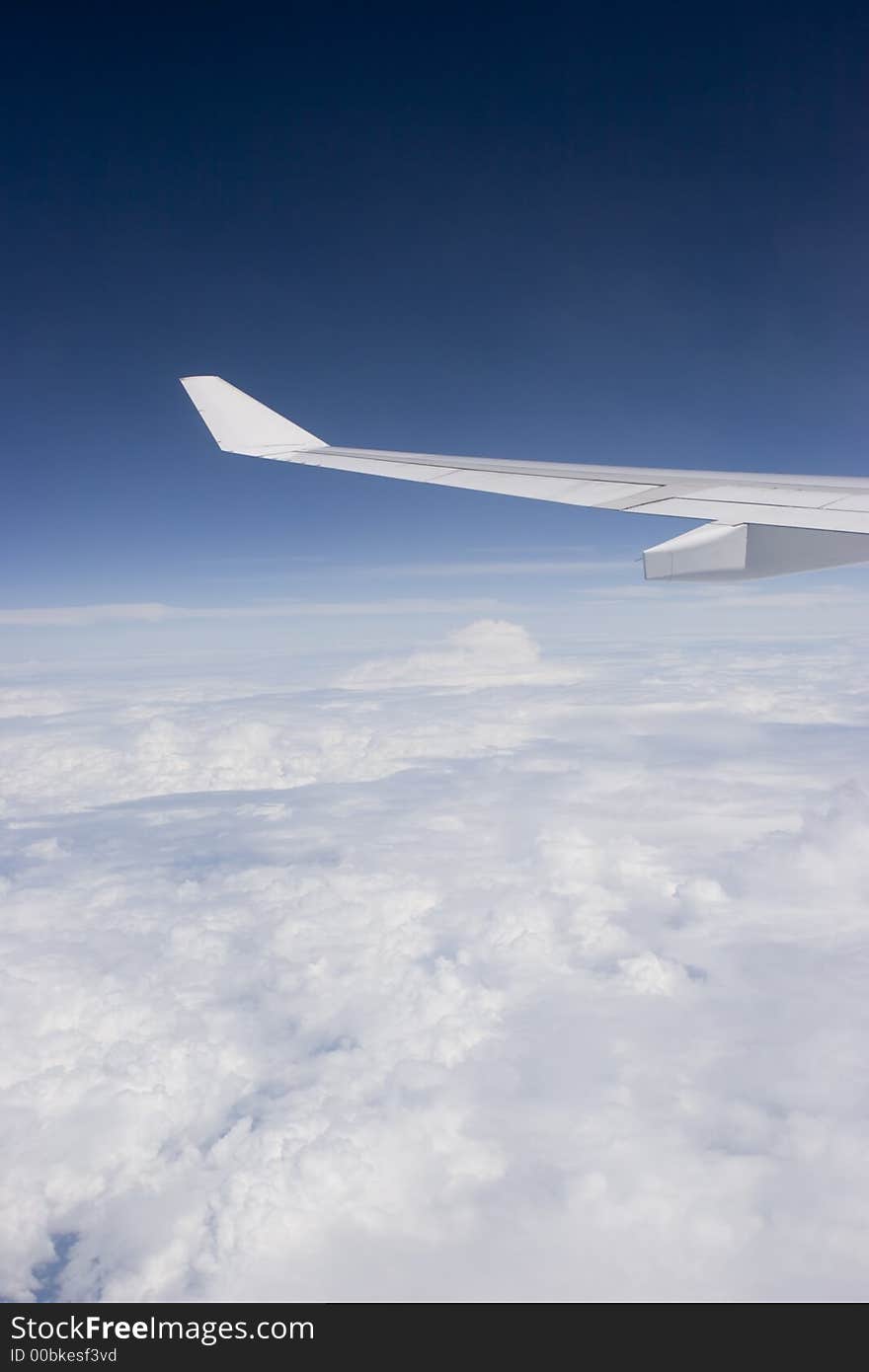 View from Inside an Airplane. View from Inside an Airplane