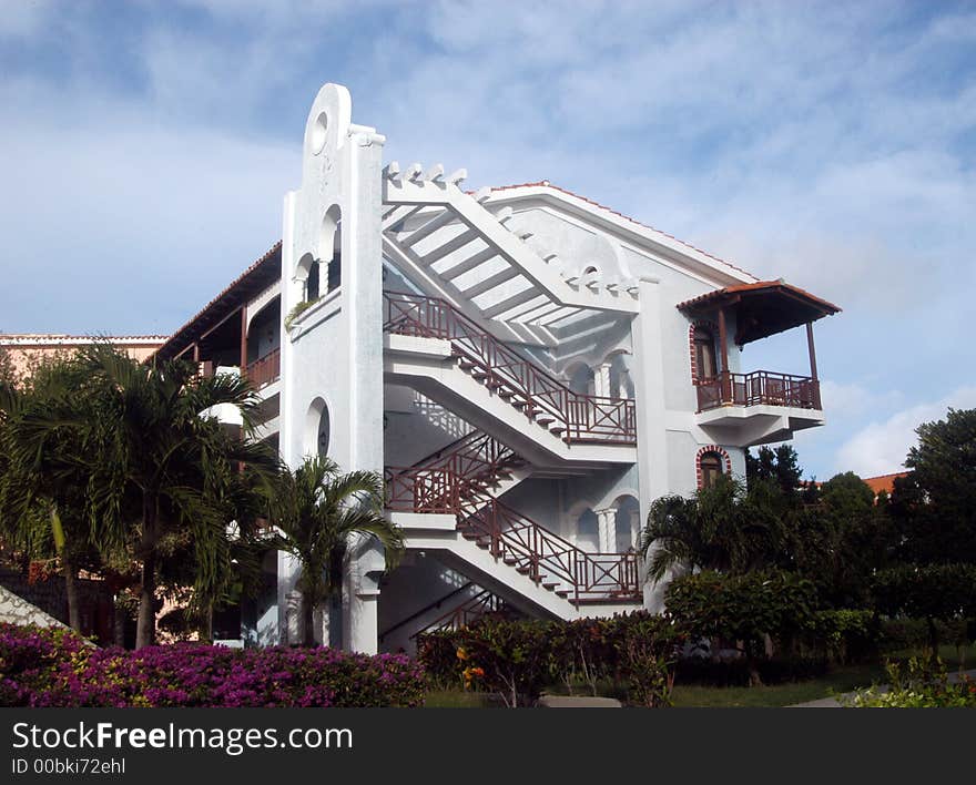 Colonial building in a beautiful resort