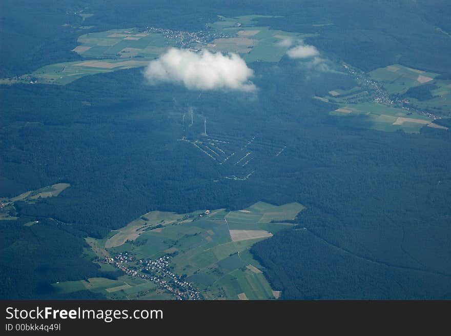 Beautiful view from a plane. Beautiful view from a plane