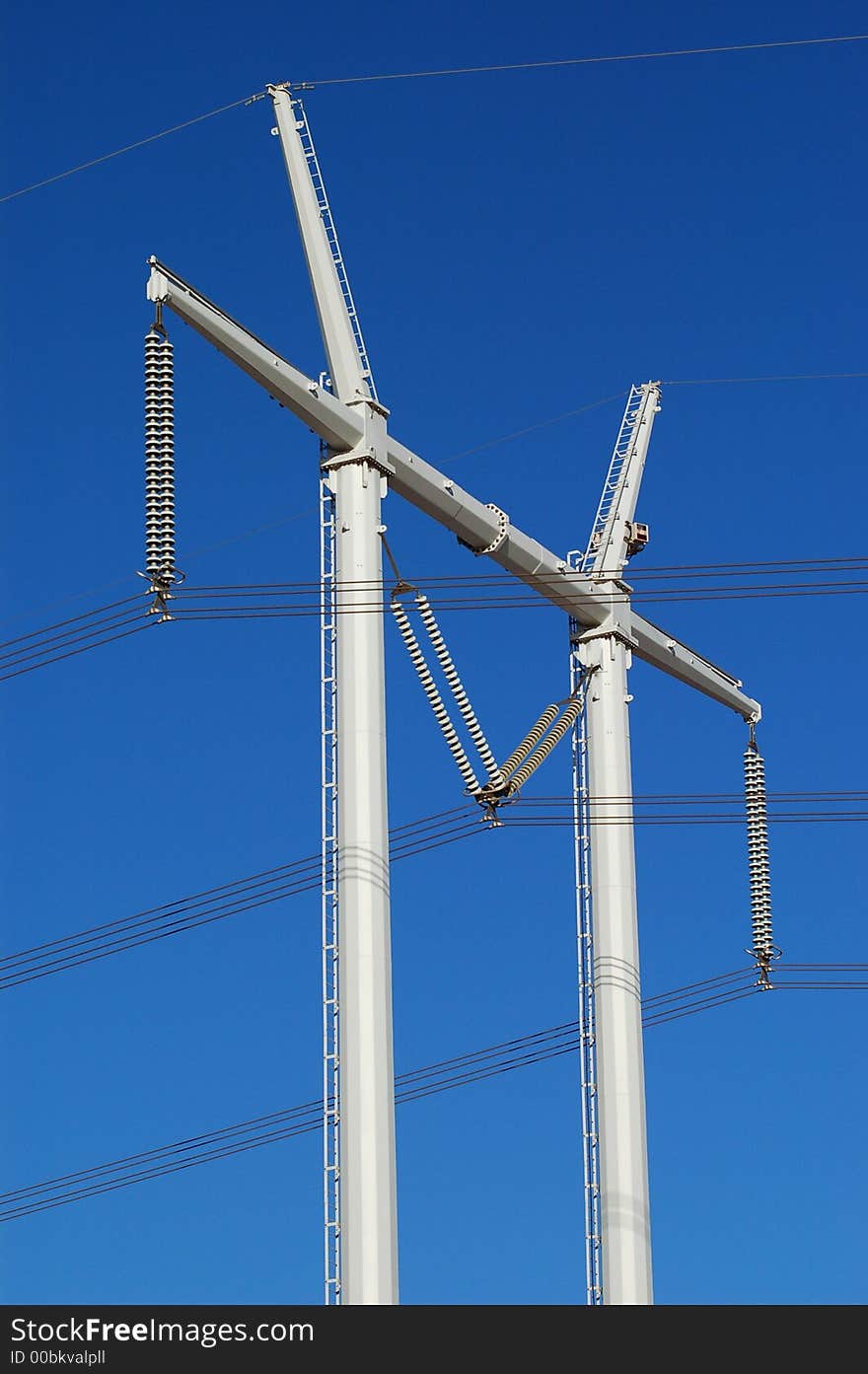 White Pylon On Clear Sky