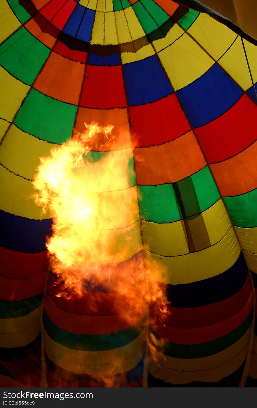 Inside of a hot air balloon. Inside of a hot air balloon.