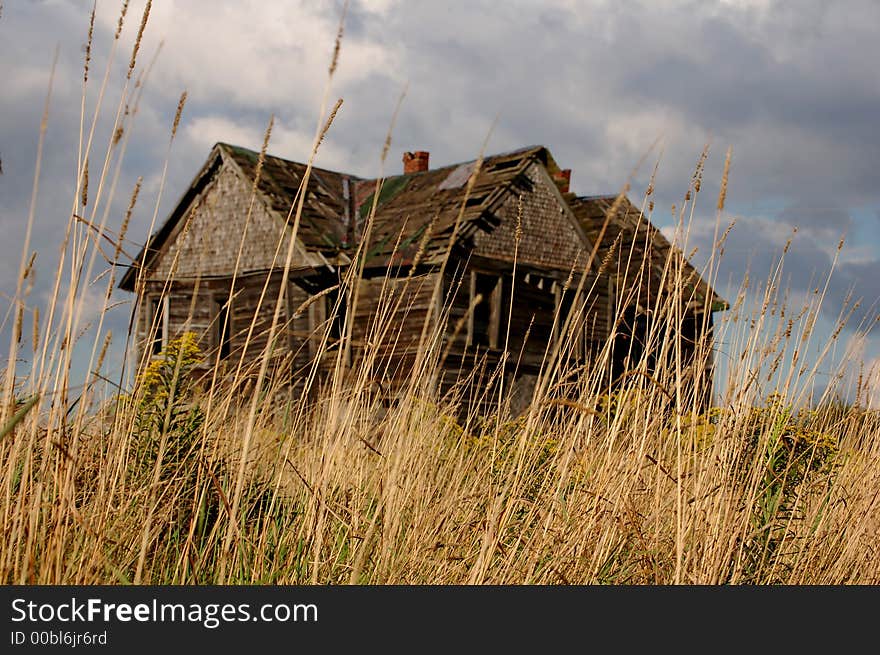 Old House Behind Grass