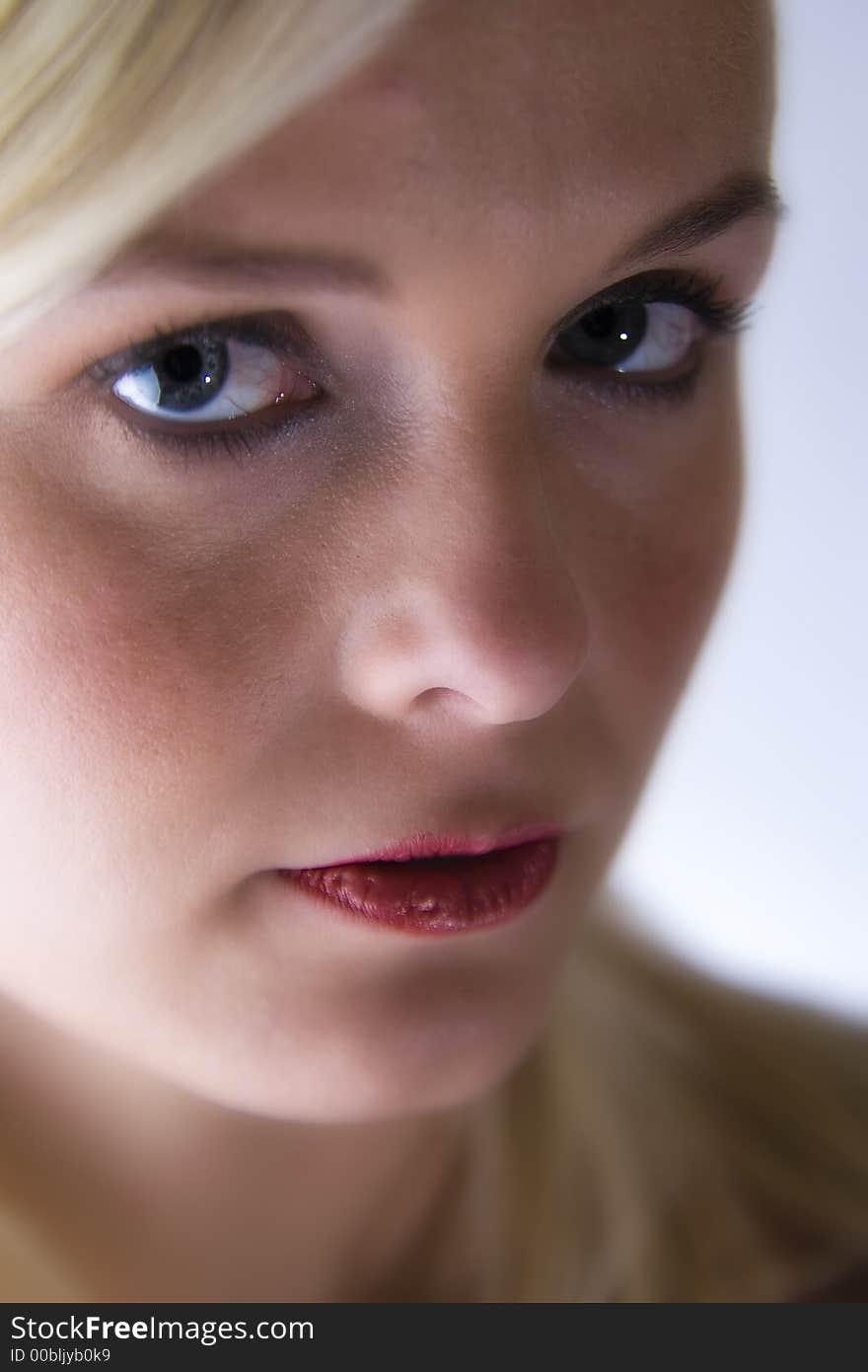 A model portrait in the studio. A model portrait in the studio