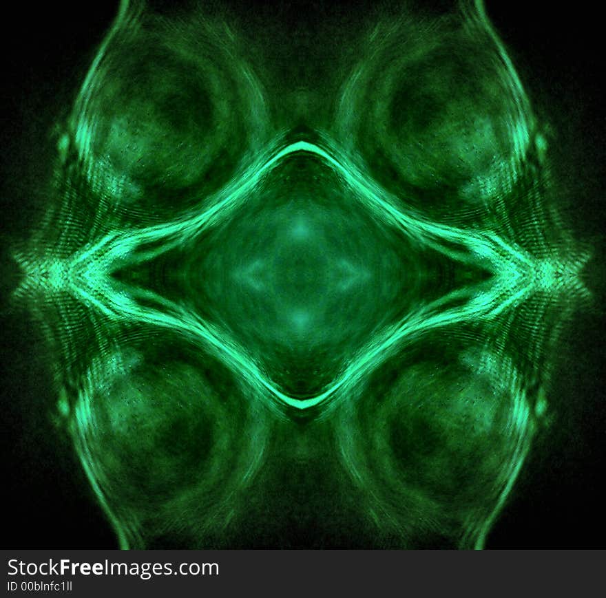 Kaleidoscopic interference pattern produced by a laser beam reflected from a polymer film. Kaleidoscopic interference pattern produced by a laser beam reflected from a polymer film