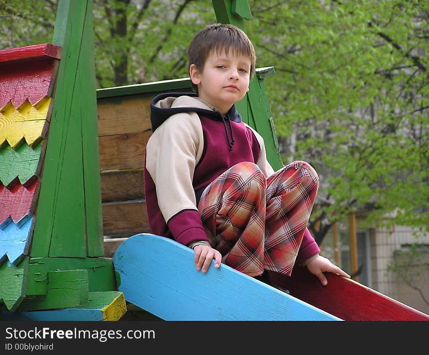 Boy On Playing Ground