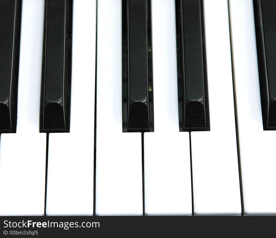 Keyboard on a musical instrument. Keyboard on a musical instrument.