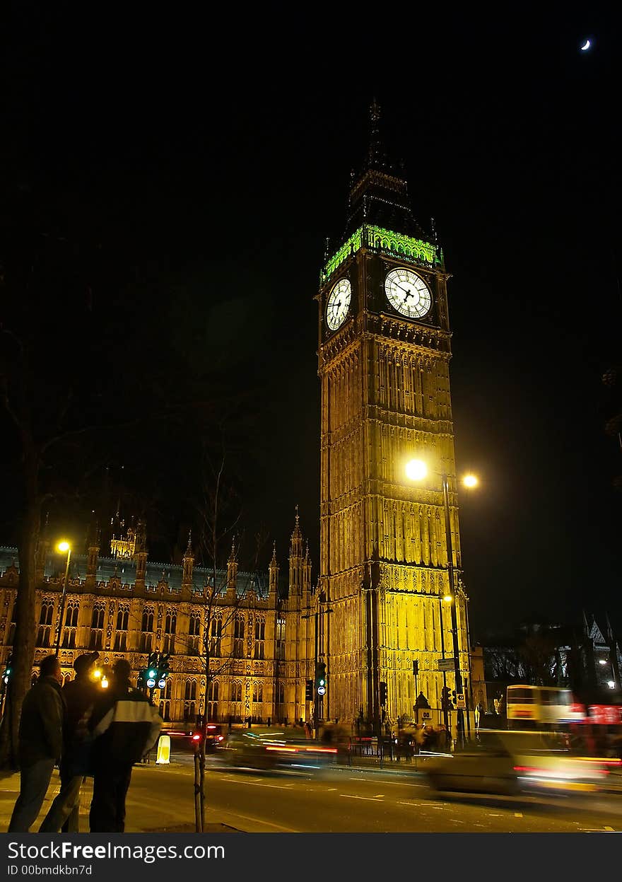 Big ben in london at night