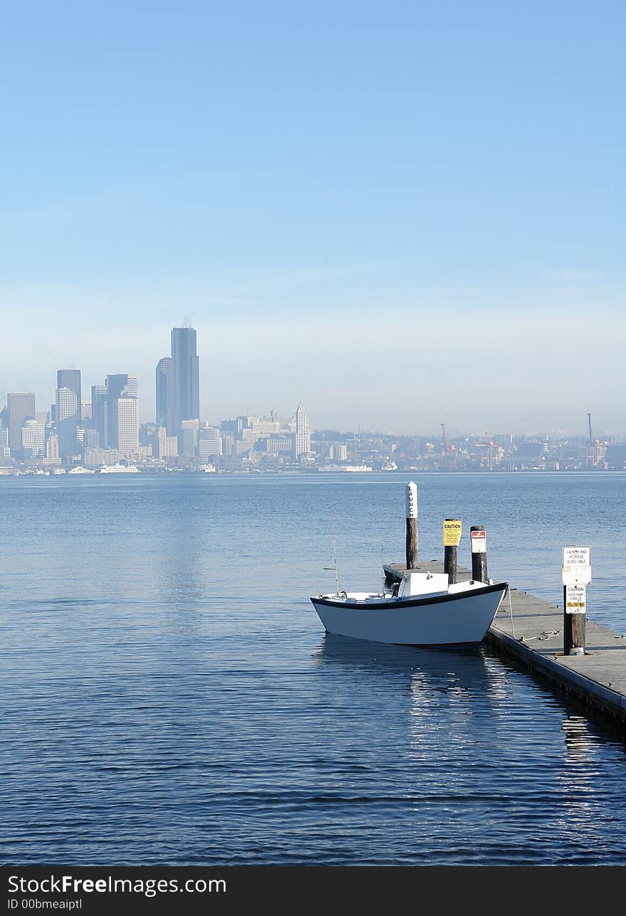 Small Fishing Boat moored out of Seattle. Small Fishing Boat moored out of Seattle