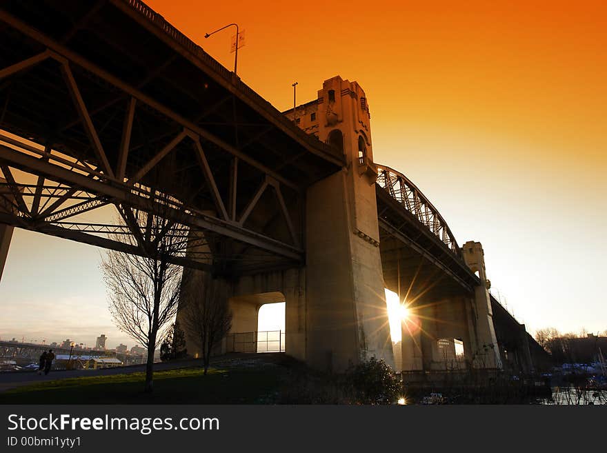 Burrard Street Bridge in Vancouver, BC