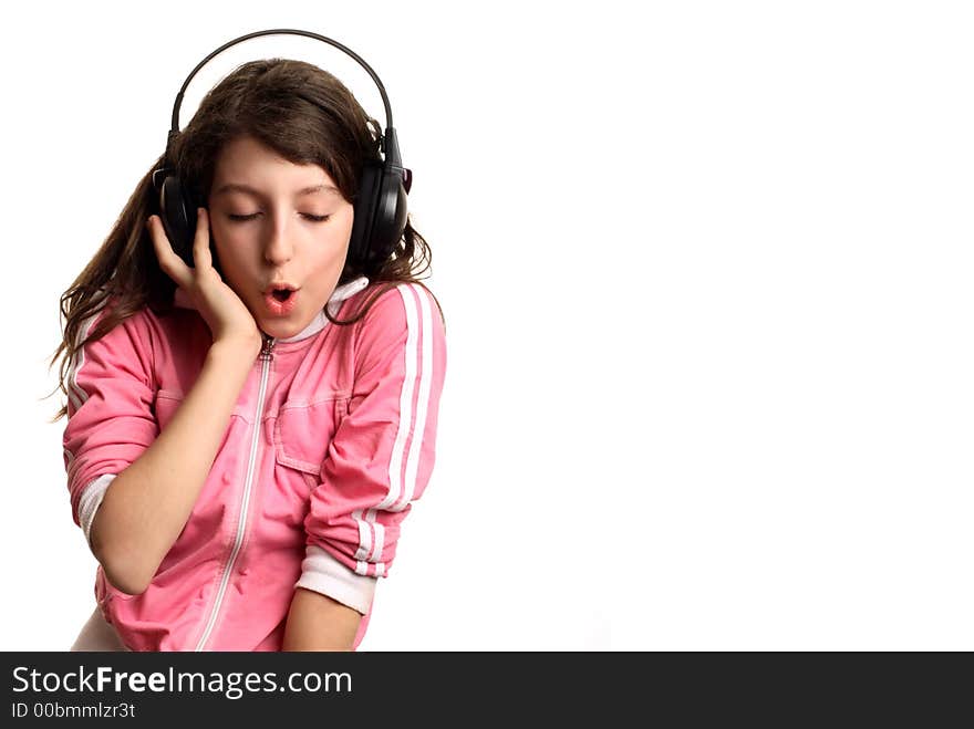 The Girl Listens To Music