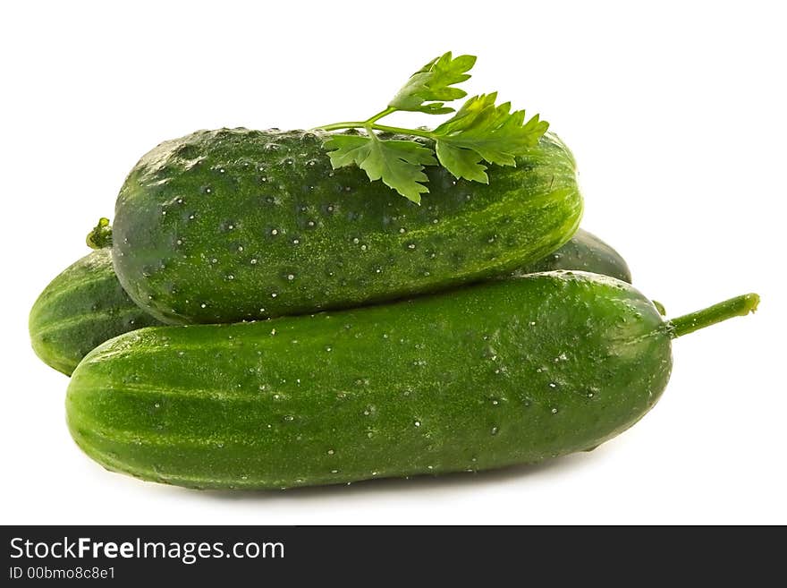 Ripe green cucumbers-natural source of vitamins
and freshness