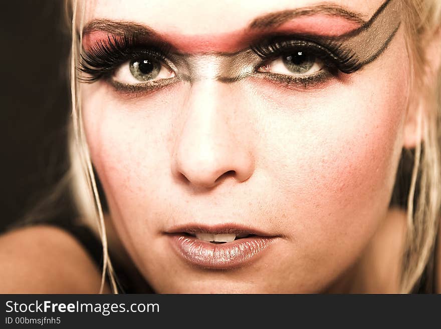 A model portrait in the studio. A model portrait in the studio