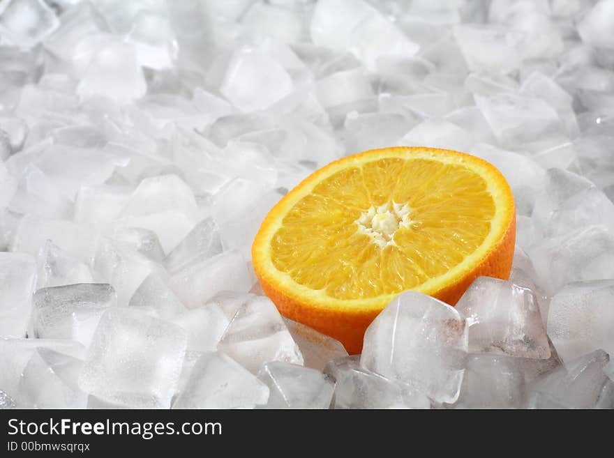 Orange on ice