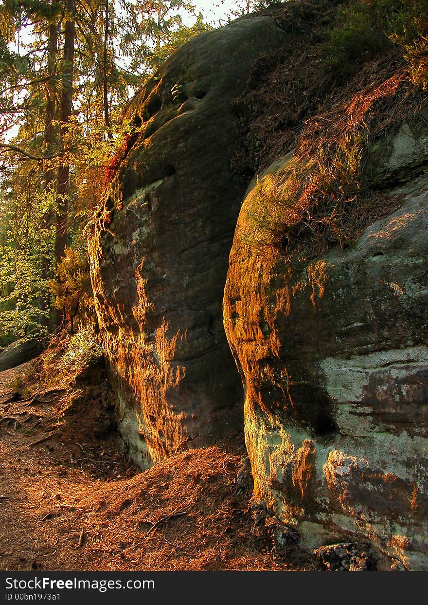 National park Broumov Rock in the Czech republic