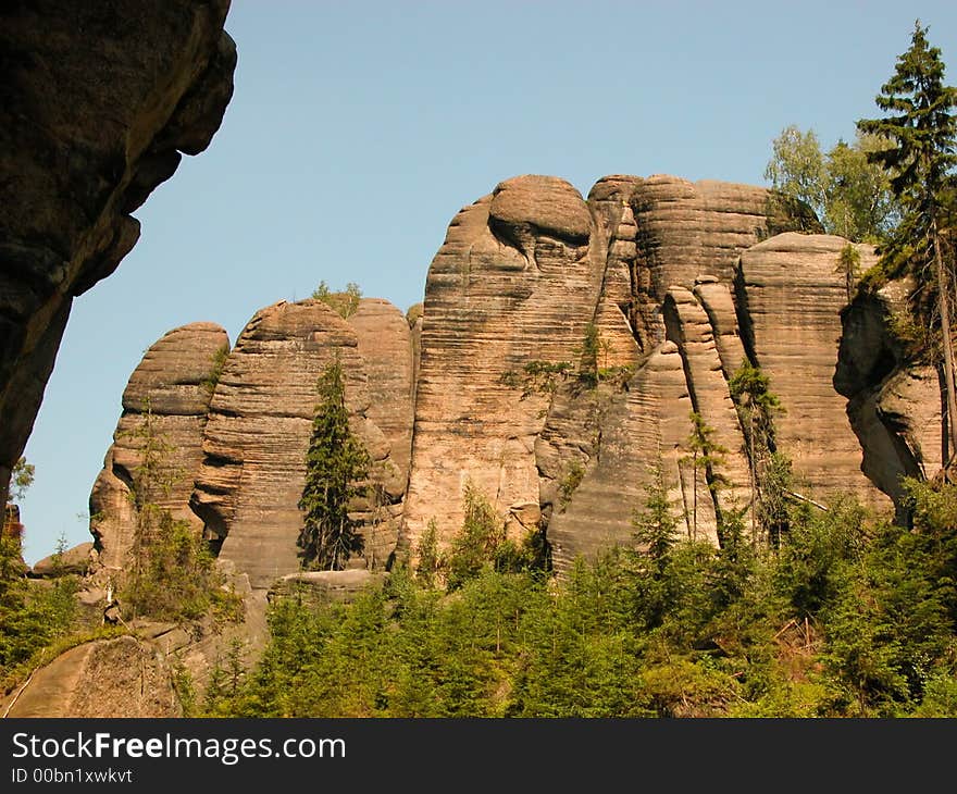 National park Broumov Rock in the Czech republic