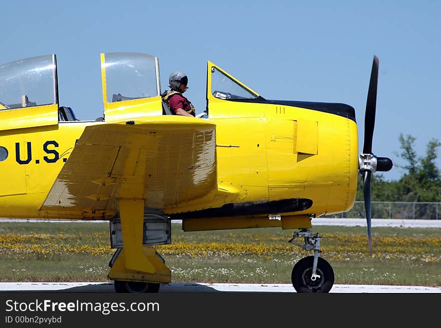 Photographed vintage aircraft at air show in Florida.