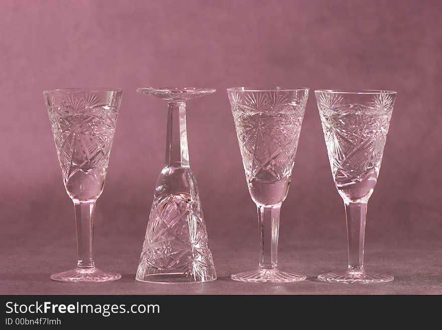 Four vine-glasses