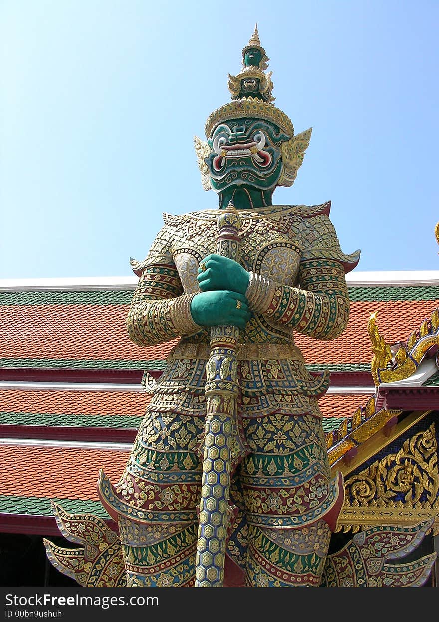 Thai statue in Bangkok (Thailand)