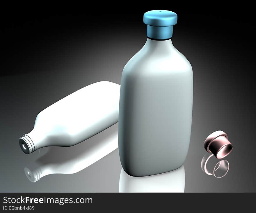 Illustration of a bottle for your logo