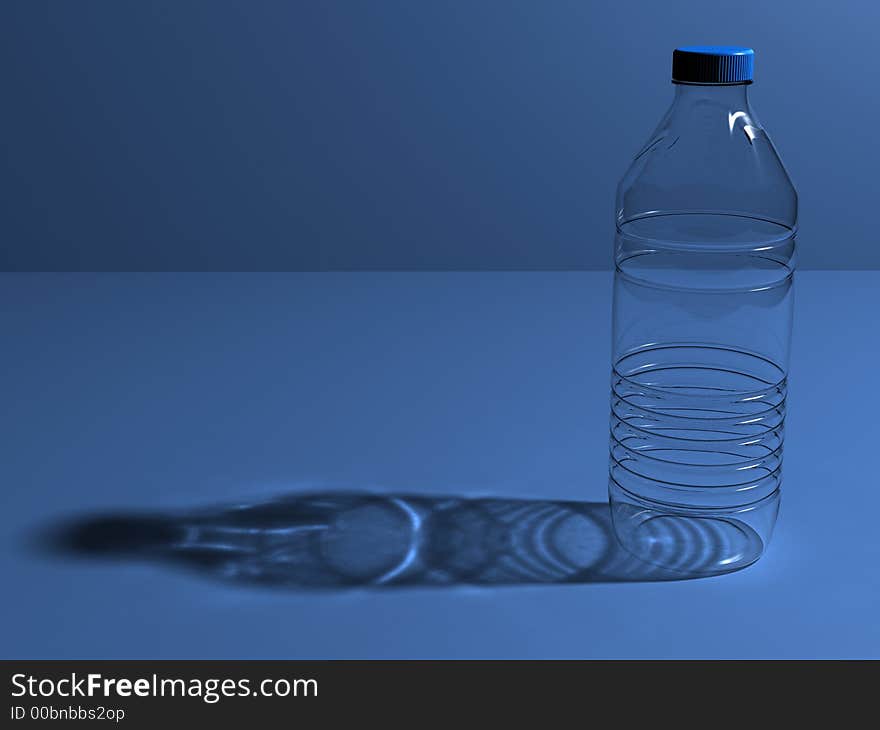 Illustration of an empty plastic bottle