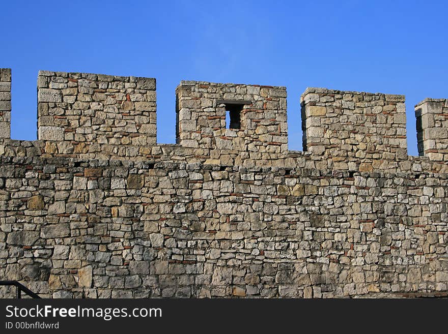 Ancient wall of the Otomann fortress. Ancient wall of the Otomann fortress