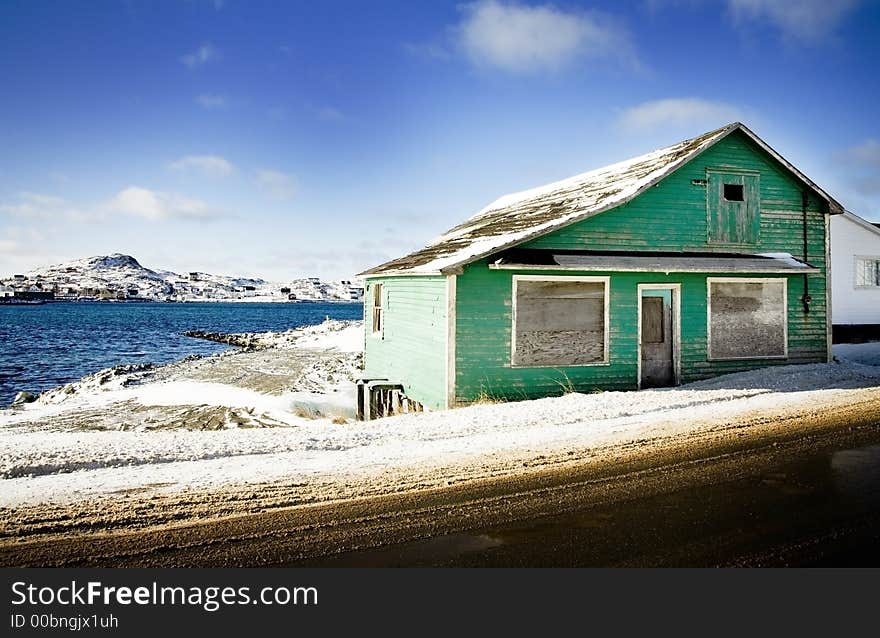 Abandoned old building in a small community