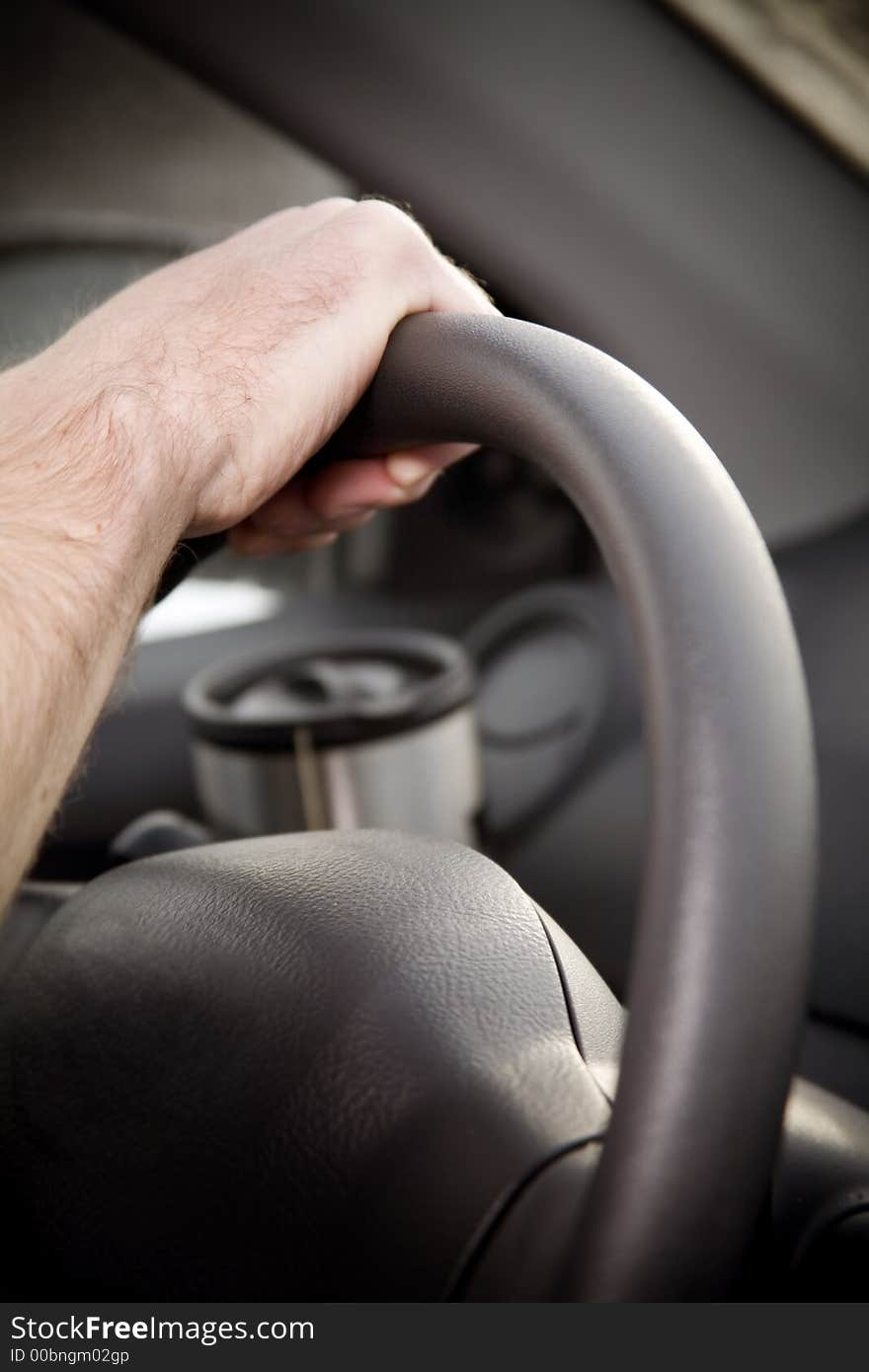 Modern car steering wheel - Very shallow DOF. Modern car steering wheel - Very shallow DOF