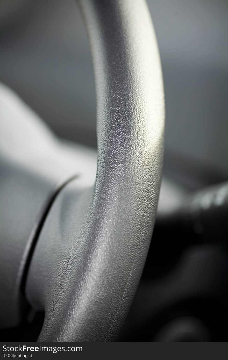 Modern car steering wheel - Very shallow DOF. Modern car steering wheel - Very shallow DOF