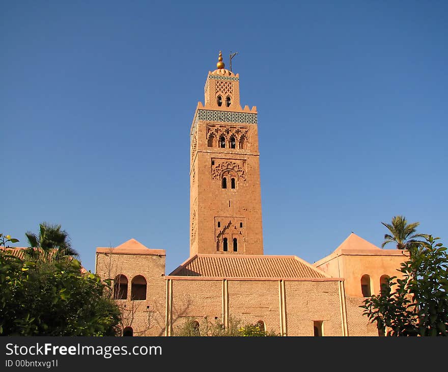 The Koutoubia Mosque in Marrakech / Morocco