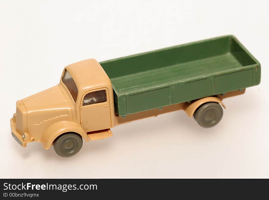 Old plastic toy truck