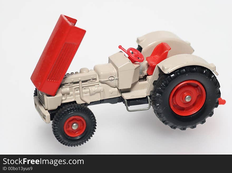 Toy Tractor With Open Bonnet