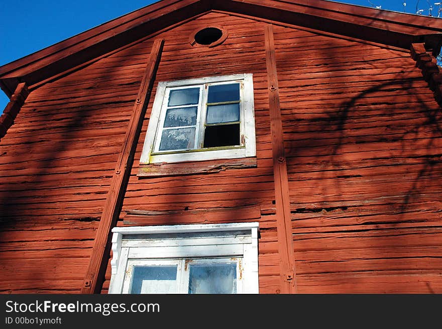 Abandoned broken old rural house. Abandoned broken old rural house