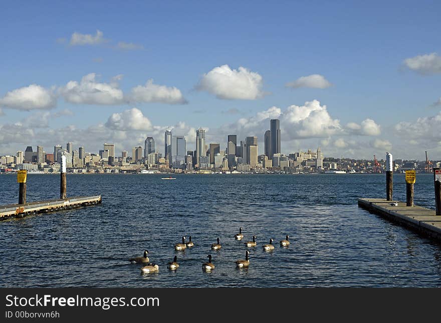 Downtown Seattle from West Seattle. Downtown Seattle from West Seattle