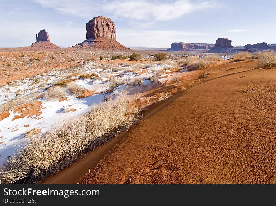 Monument Valley In Winter