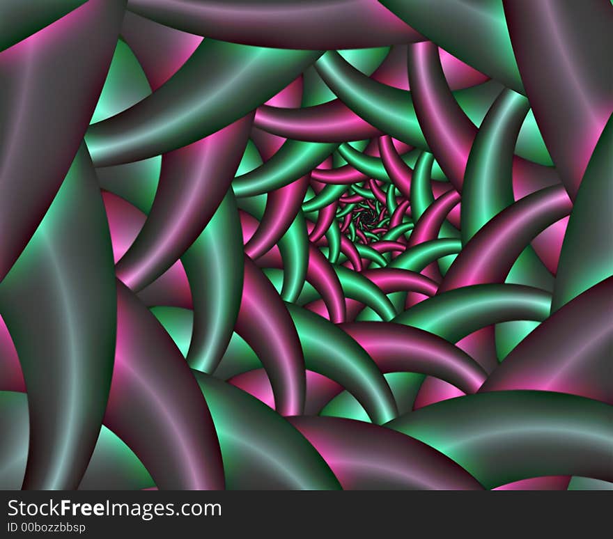 Abstract fractal image resembling a swirling bush of thorns. Abstract fractal image resembling a swirling bush of thorns