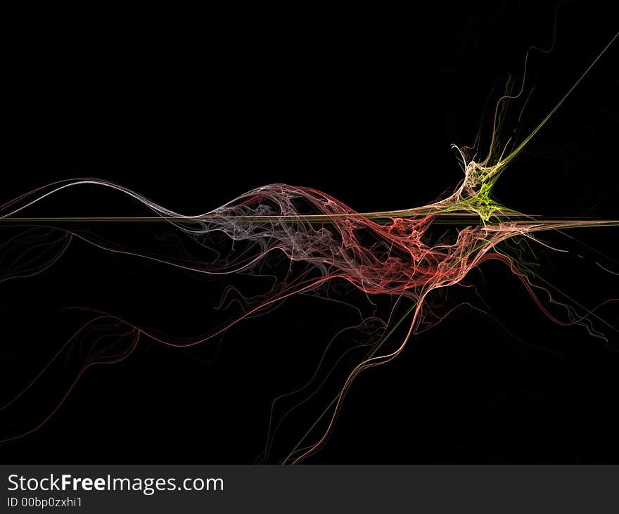 Abstract fractal figure on black background. Abstract fractal figure on black background