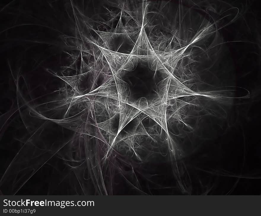 Abstract fractal figure on black background. Abstract fractal figure on black background