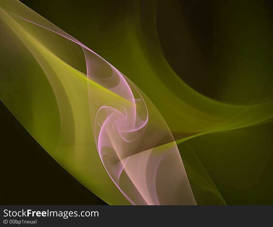 Abstract fractal figure on black background. Abstract fractal figure on black background