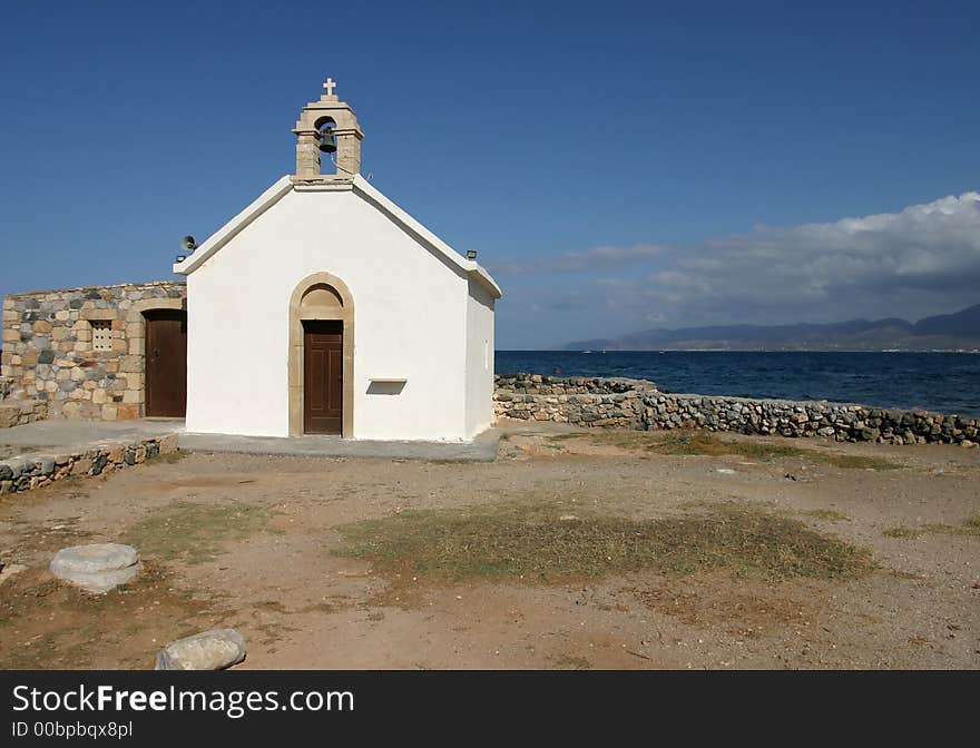 Chapel near the Mediterrenean Sea in Crete. Chapel near the Mediterrenean Sea in Crete