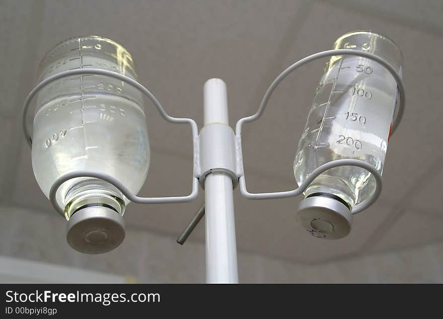 The dropper for intravenous injection in the medical room