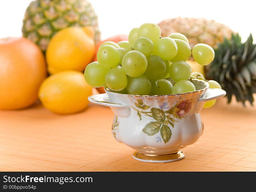 Grapes in Porcelain