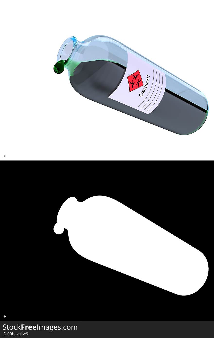 A bottle of acid isolated on white-with clipping path
 and alpha channel. Save a several hours with ready ideal alpha
 channel, just slice picture and combine two crosses(bottom 
left corner), after it use b&w as alpha. A bottle of acid isolated on white-with clipping path
 and alpha channel. Save a several hours with ready ideal alpha
 channel, just slice picture and combine two crosses(bottom 
left corner), after it use b&w as alpha.