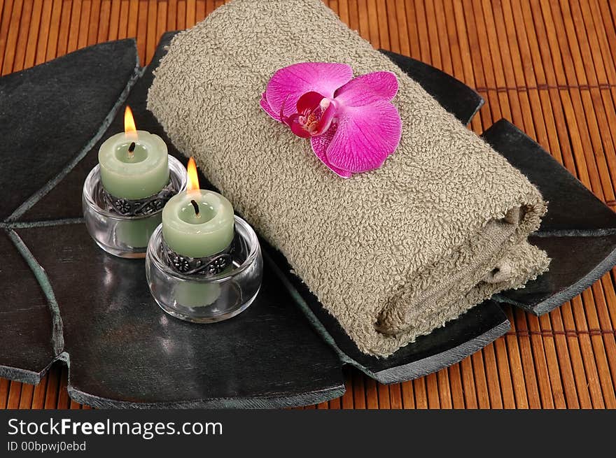 Orchid on Towel